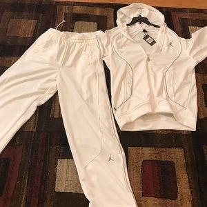 Never Worn white/silver Jordan Jogging Suit